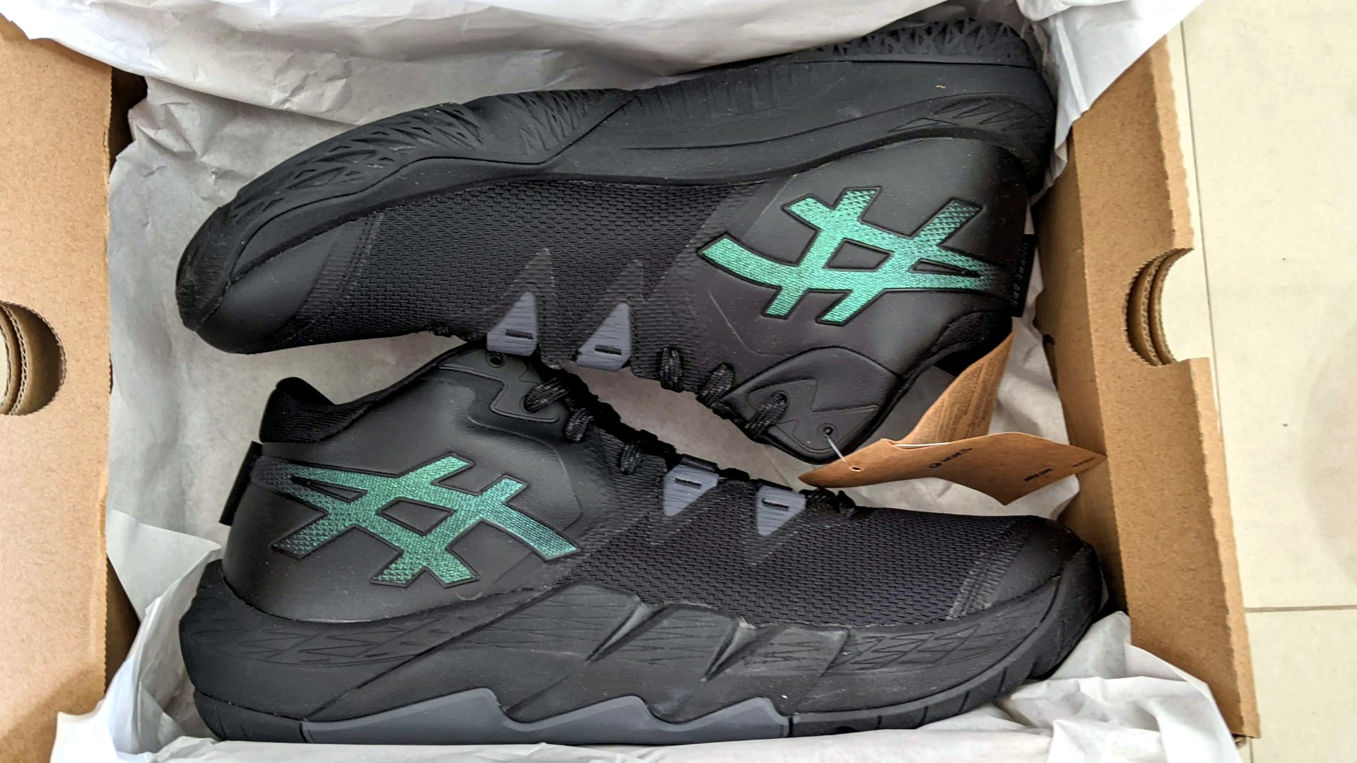 ASICS UNPRE ARS LOW 黑×墨綠配色，盒裝全新