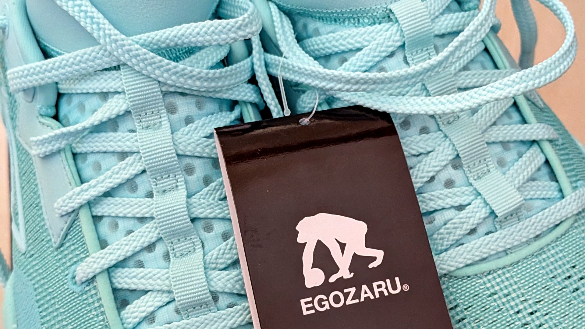 EGOZARU RIKU 1 TURQUOISE BLUE 配色與品牌吊牌