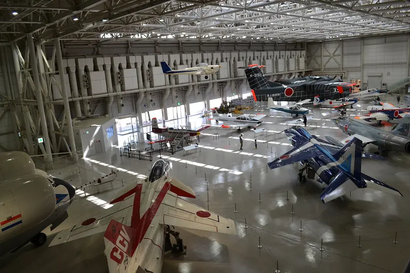 岐阜かかみがはら航空宇宙博物館 A3 展區，戰後實機依年代排列